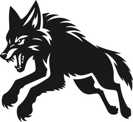 Coyote animal vector silhouette