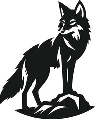 Coyote animal vector silhouette