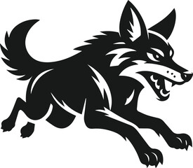 Coyote animal vector silhouette