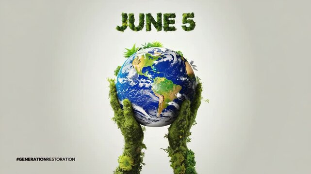 world environment day poster hand globe, world environment day poster hand globe moss-covered, world environment day poster hand globe with green realistic earth 