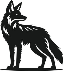 Coyote animal vector silhouette