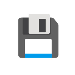 Floppy Disk icon in flat style isolated on white background. Vector Illustration