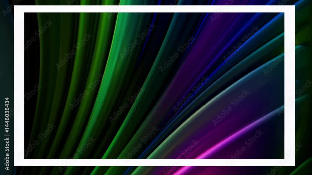 Aufkleber vibrant abstract video background with flowing, multicolored lines. top-down angle creates a dynamic