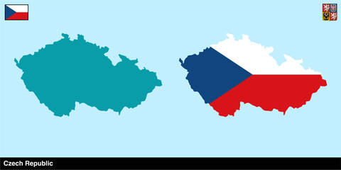 Fototapeta premium czech republic vector map