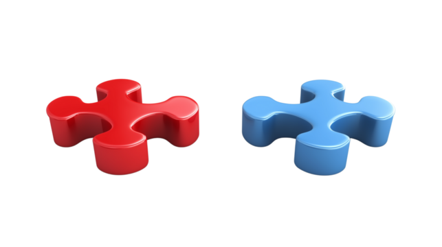 The puzzle piece almost fits in the wrong data field, on a transparent backgrounds