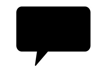 Black Speech Bubble Silhouette  Perfect for Communication, Dialogue, and Conversation Designs