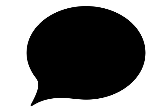 Simple Black Speech Bubble  A Versatile Communication Icon for Design Projects and Presentations