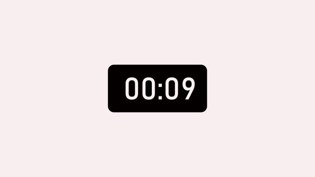15 second countdown timer in 4k, 15 second countdown animation with alpha channel
