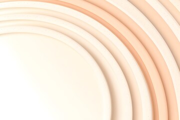 Obraz premium Abstract concentric circles in soft peach and cream tones, creating a circular frame with a white center