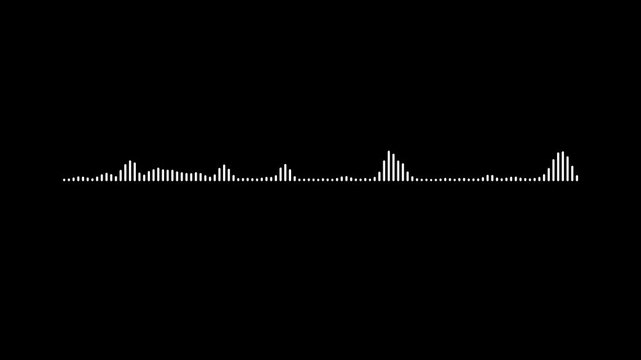 4k abstract music sound wave or audio wavefrom isolated on black background.Sound Waves Audio Signal. Abstract Sound Waves Background.Audio Wave Digital Frequency.4K Video Animation.