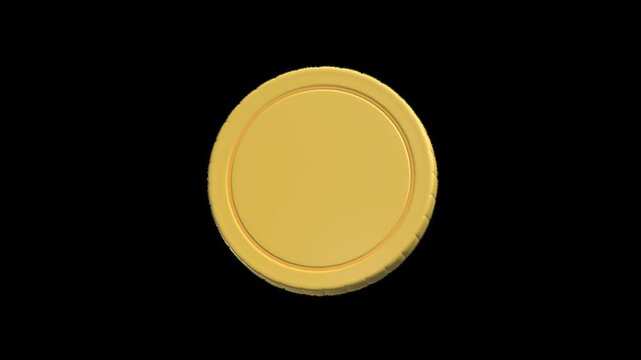 Bitcoin 3D Animated Icon with transparent background (HD) Alpha channel