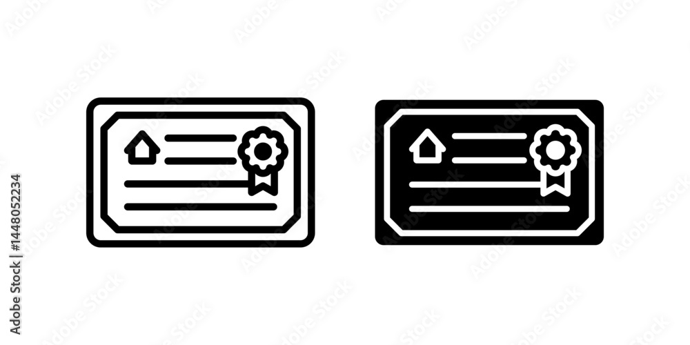 Poster certificate icon set. for mobile concept and web design on white background