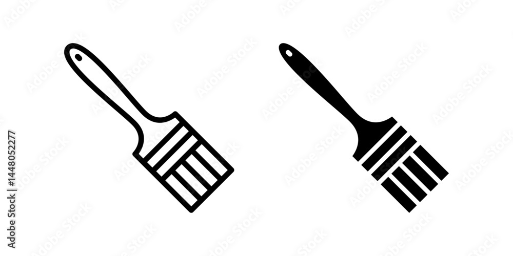 Poster brush icon set. for mobile concept and web design on white background