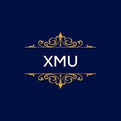 XMU Letter Initial Logo Design Template Vector Illustration