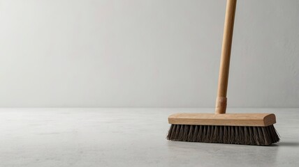 broomstick on white background