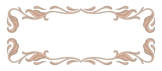 Art Nouveau floral element. Decorative element. Vector.
