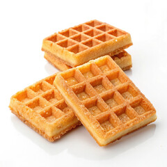 waffles isolated on white background