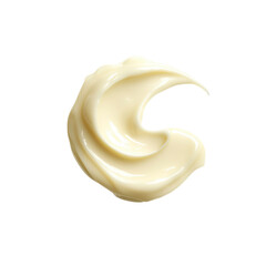 Creamy Swirl of White Sauce or Yogurt, Isolated on White Background