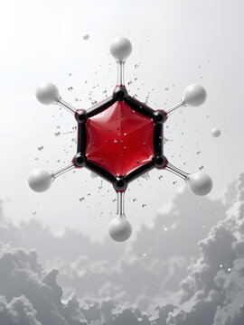 3D image of Acetone peroxide skeletal formula - molecular chemical structure of Triacetone triperoxide isolated on white background