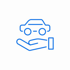 car service insurance icon sign vector