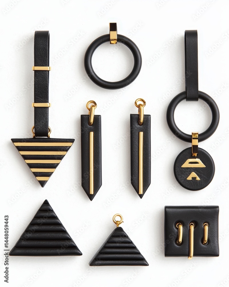 Poster a colorful array of various geometric shapes displayed together creating an artistic composition