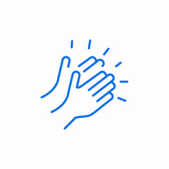 clapping hands appreciation icon sign vector