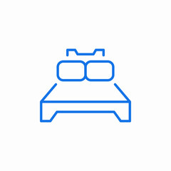 comfortable bed sleep icon sign vector