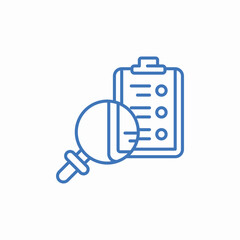 evaluation monitoring icon sign vector