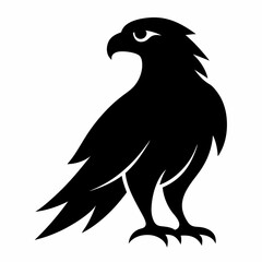 eagle silhouette vector on white background