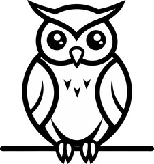 owl on white background