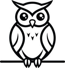 Owl on white background vector 