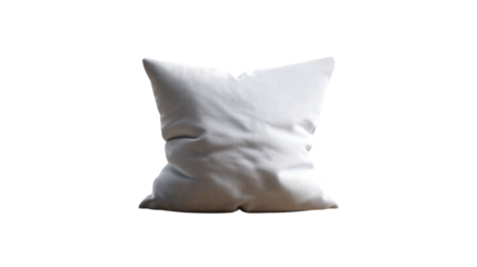 Soft Comfort: A pristine, fluffy pillow beckons with promises of relaxation and sweet dreams, its soft form inviting a moment of peaceful rest.