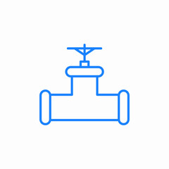 pipeline valve control icon sign vector