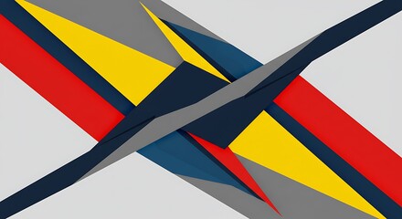 Abstract Geometric Design with Overlapping Color Planes