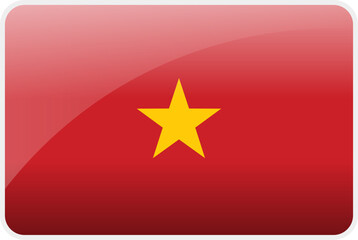Flag Icon of Vietnam Country,National Vector Flag Iconic Symbol and Colors of Vietnam flag