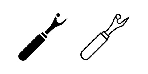 Ripper icon set. Flat illustration of vector icon on white background
