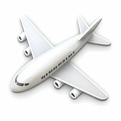 A sleek, modern airplane design representing travel and adventure. Ideal for illustrating concepts related to aviation, tourism, and transportation.