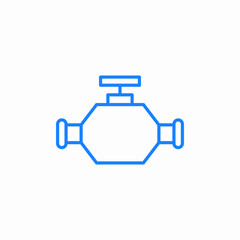 valve pipeline control icon sign vector