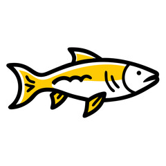Creative Salmon Fish Icon Vector Illustration