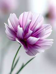 A stunning close-up of a delicate pink and white flower, showcasing intricate petals and lush greenery, perfect for nature lovers and floral decor.