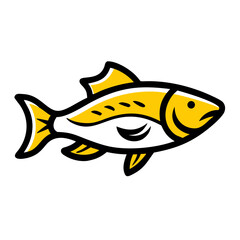 Creative Salmon Fish Icon Vector Illustration