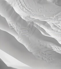 Obraz premium Soft white folds, subtle shadows, paper topography , craft, minimal, art