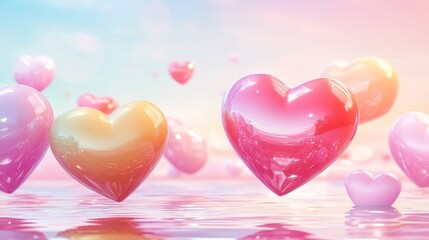 heart background featuring smooth