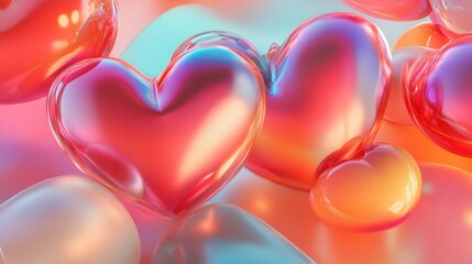 3D heart glossy