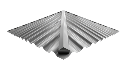 Architectural Precision: A high-angle view captures a geometric marvel of industrial design, showcasing the sleek, metallic lines and structural integrity of a rooftop.