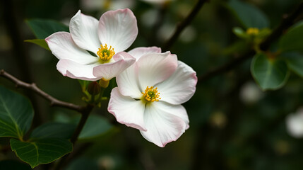 Fototapeta premium dogwood tree flower on white background