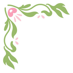Fototapeta premium green floral frame decoration