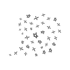Obraz premium Stars Doodle Pattern