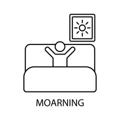 moarning icons  symbol vector elements for infographic web