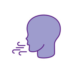 Mindful Breathing Icon vector stock illustration